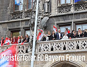 Stadt empfängt FC Bayern Frauen nach Gewinn des Meistertitels (Foto: Michael Nagy/Presseamt) 
